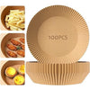 Carta Forno Friggitrice Aria 100 Pezzi 20cm Marrone Tonda Microonde Monouso - Offershop.it