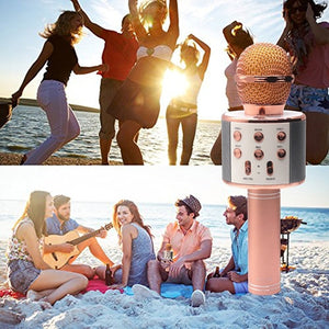 Microfono Karaoke Wireless Bluetooth Portatile Registratore Mp3 Altoparlante - Offershop.it