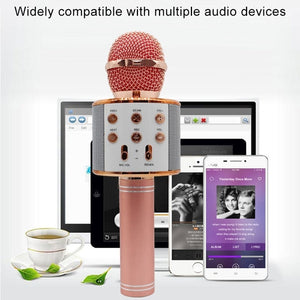 Microfono Karaoke Wireless Bluetooth Portatile Registratore Mp3 Altoparlante - Offershop.it