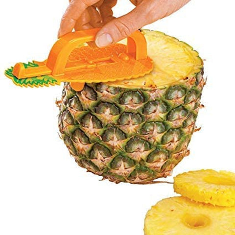 Image of Taglia Affetta Sbuccia Ananas Sbucciananas Maniglia Regolazione Misura Fetta - Offershop.it