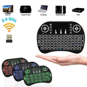 Mini Tastiera Wireless Bluetooth Retroilluminata PC TV Box Google Android - Offershop.it