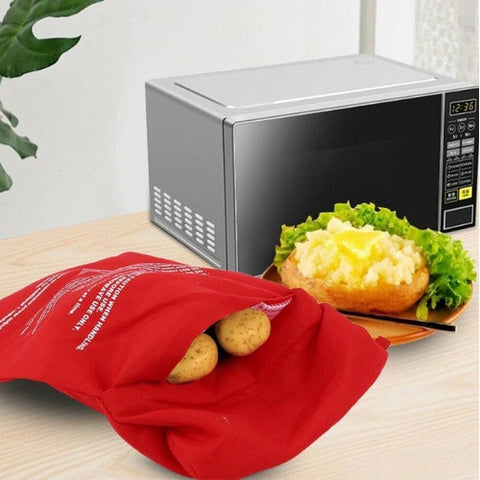 Image of Sacco Cuoci Cucina Patate Sacchetto Forno Microonde Pane Mais Riutilizzabile - Offershop.it