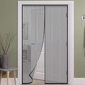 Zanzariera Magnetica Porte Tenda Universale Nera 140 x 240 cm Autochiudente - Offershop.it