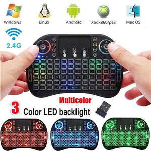 Mini Tastiera Wireless Bluetooth Retroilluminata PC TV Box Google Android - Offershop.it