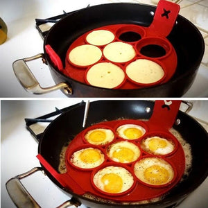 Stampo Silicone Pancake Antiaderente Padella Riutilizzabile Stampi Pancakes - Offershop.it