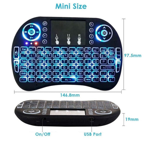 Image of Mini Tastiera Wireless Bluetooth Retroilluminata PC TV Box Google Android - Offershop.it