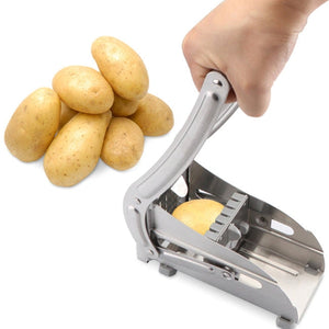 Taglia Affetta Patate Patatine Fritte Manuale Maniglia Acciaio Inox 2 Lame - Offershop.it