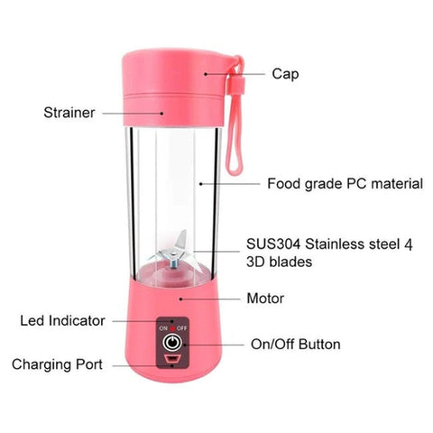 Image of Frullatore Spremiagrumi Elettrico USB Portatile Senza Fili Ricaricabile - Offershop.it