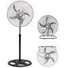 Ventilatore Acciaio 3 in 1 Piantana Parete Tavolo 65W Pale Alluminio - Offershop.it