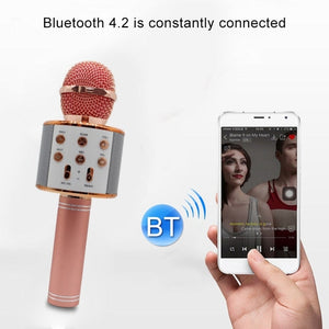 Microfono Karaoke Wireless Bluetooth Portatile Registratore Mp3 Altoparlante - Offershop.it